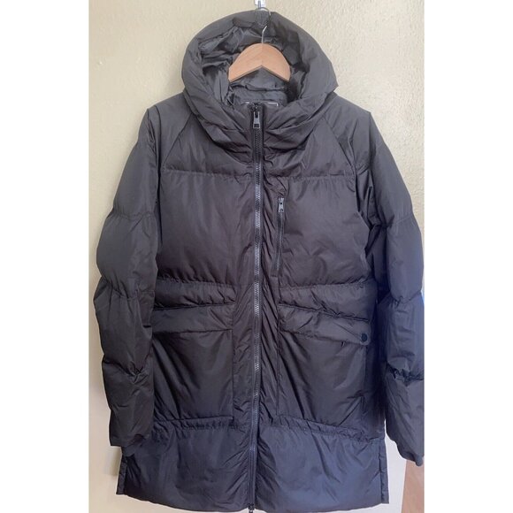 Mondetta Jackets & Blazers - Mondetta Outdoor Project Mid-Length Down Puffer Hooded Jacket Black Women Large